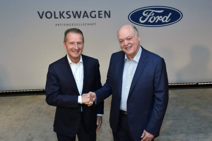 Volkswagen CEO Herbert Diess and Ford President and CEO Jim Hackett 1