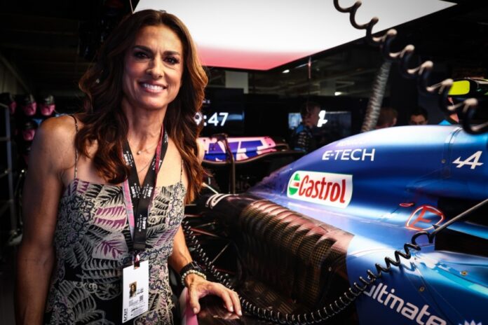 Gabriela Sabatini en el GP de F1 de Miami y vivio la experiencia E Tech con el BWT Alpine F1 Team