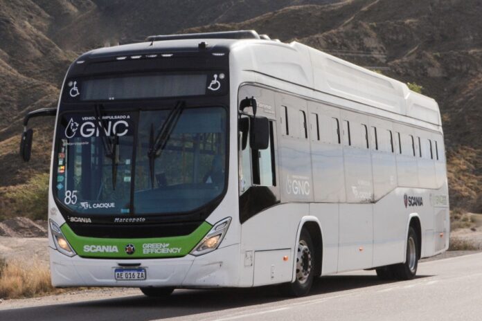 La empresa El Cacique de Mendoza probo un bus Scania a GNC 1