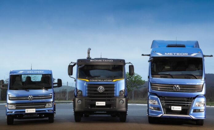 Volkswagen e-Delivery, Constellation 26.280 propulsado por biometano y Meteor Hybrid en Fenatran 2024