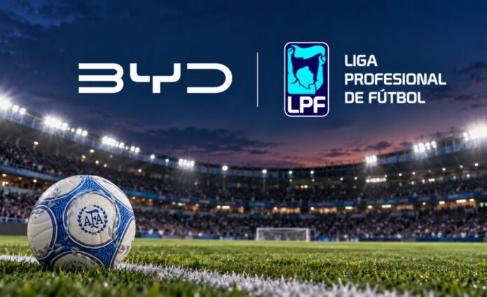 BYD Argentina se incorpora como Main Sponsor de la Liga Profesional de Fútbol